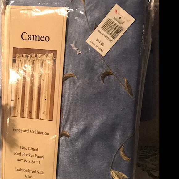 Embroidered Single Lined Curtain Panel - Picture 2 of 9